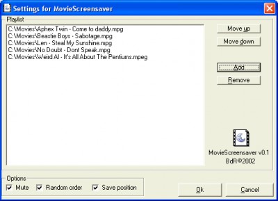 MovieScreensaver 0.1 screenshot