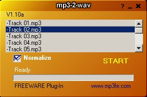 mp3-2-wav converter 1.16 screenshot