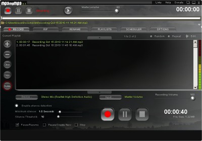 Mp3 My MP3 Recorder 3.1 screenshot