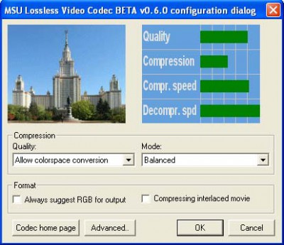 MSU Lossless Video Codec 0.6.0 screenshot