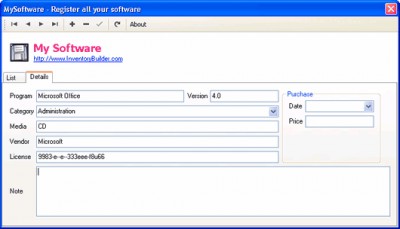 MySoftware 1.0 screenshot