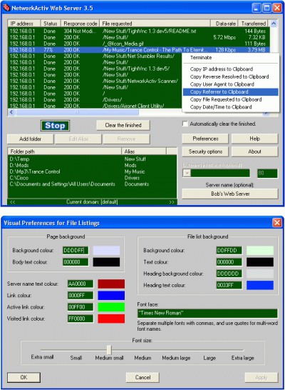 NetworkActiv Web Server 3.5.16 screenshot