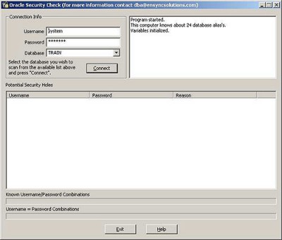 Oracle Security Check 1.0 screenshot