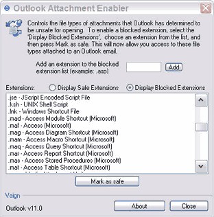Outlook Attachment Enabler 1.0.0.2 screenshot