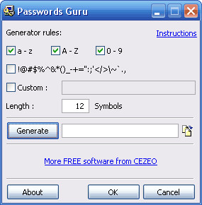 Password Guru 1.1.446 screenshot