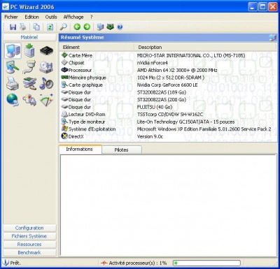 PC Wizard 2007.1.73 screenshot
