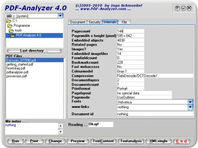 PDF-Analyzer 4.0 screenshot