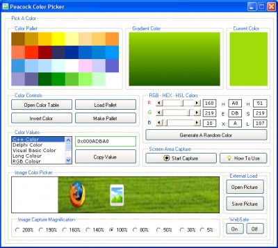 Peacock Color Picker 1.1 screenshot