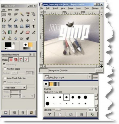 Portable GIMP 2.2.13 screenshot