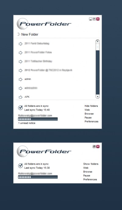PowerFolder 9.3.120 screenshot