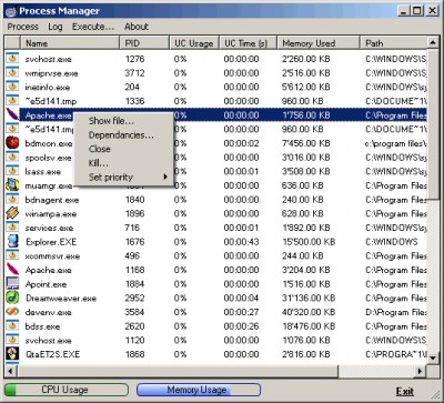 Process Manager 1.0 screenshot