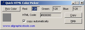 Quick HTML Color Picker 1.0 screenshot
