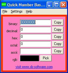 Quick Number Base Converter 1.3 screenshot