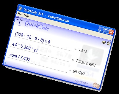 QuickCalc 327 screenshot