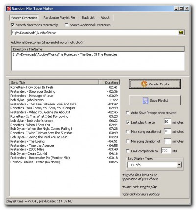 Random MixTape Maker 1.0.6.68 screenshot