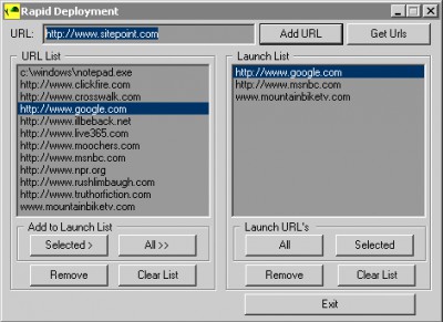 Rapid Deployment URL Launcher 1.1 screenshot
