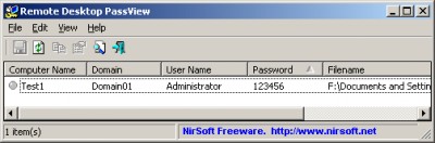 Remote Desktop PassView 1.00 screenshot