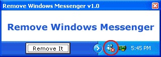 Remove Windows Messenger 1.0 screenshot