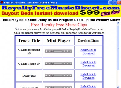 Royalty Free Music MP3 Downloader 2.0.1 screenshot