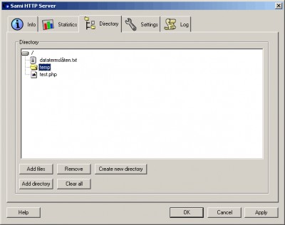 Sami HTTP Server 2.0.1 screenshot