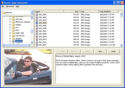 Scott's JPEG Commenter 1.1 screenshot