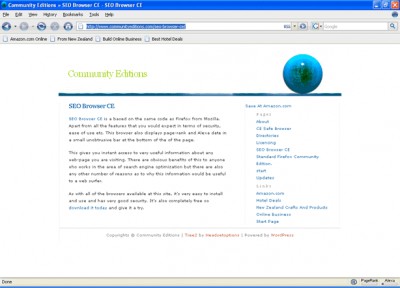 SEO Browser CE 1.00 screenshot