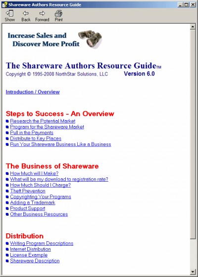 Shareware Authors Resource Guide 6.2.0.000 screenshot