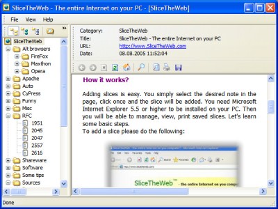 SliceTheWeb 1.6.42 screenshot