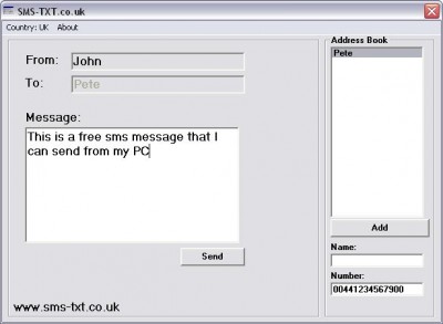 SMS-TXT 1.0 screenshot