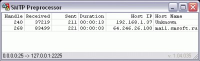 SMTP Preprocessor 1.11 screenshot