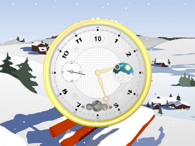 Snowy Clock Screensaver 2.3 screenshot