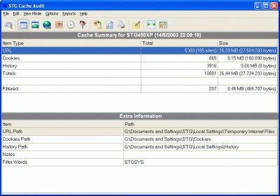 STG Cache Audit 1.0 screenshot