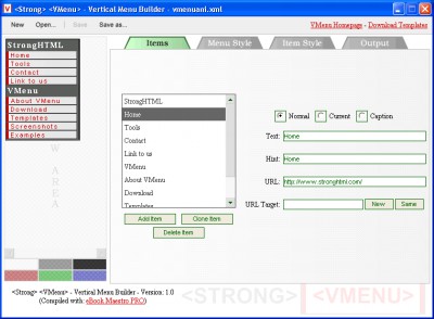 Strong VMenu 1.05 screenshot