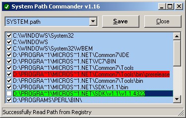 System Path Commander 1.31 screenshot