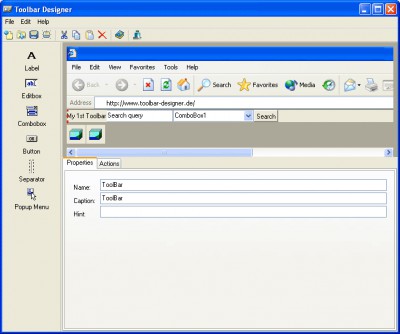 Toolbar Designer 2.2.3 screenshot