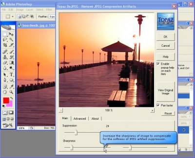 Topaz DeJPEG 1.3.1 screenshot