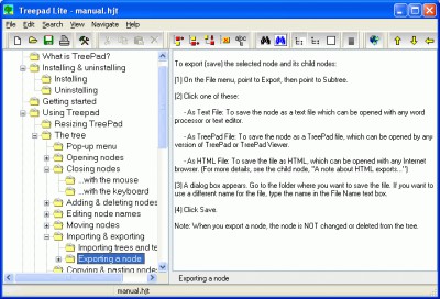 TreePad Lite 4.3 screenshot