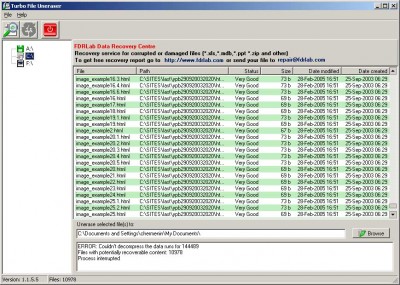 Turbo File Uneraser 1.1 screenshot