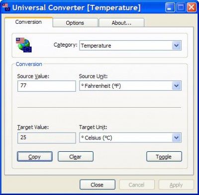 Universal Converter 1.25 screenshot