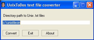 Unix2Dos 1.1 screenshot