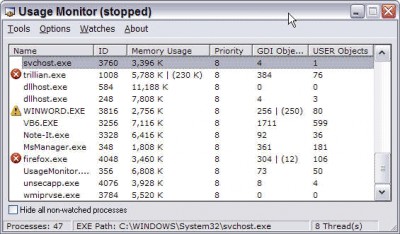 Usage Monitor 2.0.0.4 screenshot