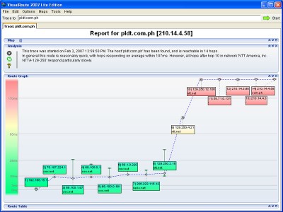 VisualRoute 2007 Lite Edition 11.1a screenshot