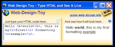Web Design Toy 102.141a screenshot