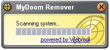 Webroot MyDoom Remover 1.1 screenshot
