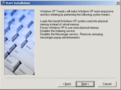 Windows XP Tweaks 1.0 screenshot