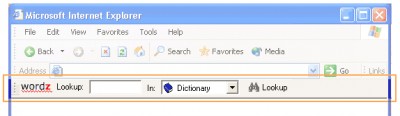 Wordz Toolbar for Internet Explorer 1.0 screenshot