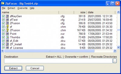 Zipfocus 6.2.02 screenshot