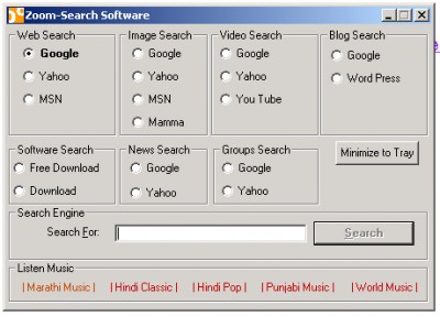 Zoom Search Software 1.0 screenshot